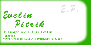 evelin pitrik business card